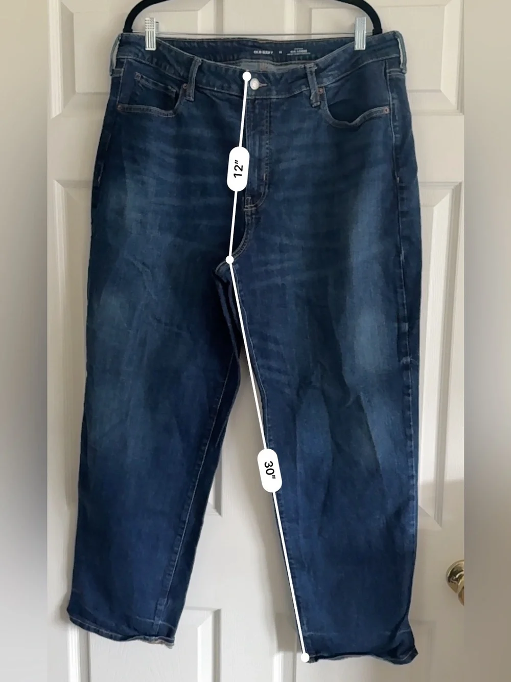 High-Rise OG Loose Jeans in Medium Blue Wash | Old Navy, Size 18